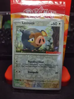 Pokemon Lechonk GameStop Promo 154/198 Reverse Holo Stamped Sealed NM - Image 1