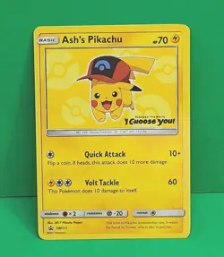 Pokemon Ash's Pikachu SM111 Black Star Promo - Pokemon Card - Image 1