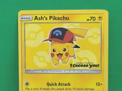 Pokemon Ash's Pikachu SM111 Black Star Promo - Pokemon Card - Image 2