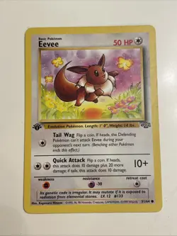 Pokemon TCG Eevee Jungle Card 51/64 Regular Common 1st Edition - Image 1
