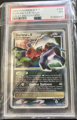 Pokemon TCG Darkrai LV.X Holo Ultra Rare Great Encounters #104 PSA 7 - Image 1