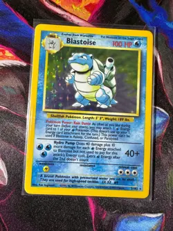 Blastoise 2/102 Base Set Unlimited Holo Rare Pokemon TCG LP+ - Image 1