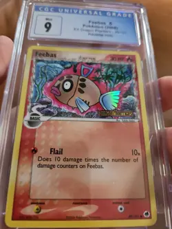 Pokemon TCG 2006 EX Dragon Frontiers delta Feebas 49/101 Reverse Holo CGC 9 - Image 3