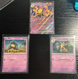Pokemon 151 - Abra 063 Kadabra 064/165 Alakazam ex SVP 050 - Cosmos Holo Promos - Image 1