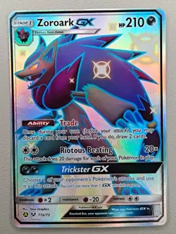 Pokemon TCG Zoroark GX 77a/73 Shining Legends Alternate Art Holo NM - Image 1
