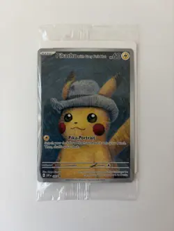 PIKACHU VAN GOGH WITH GREY FELT HAT SVP EN 085 PROMO POKEMON CARD-SEALED - Image 1