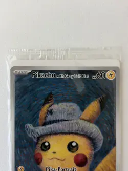 PIKACHU VAN GOGH WITH GREY FELT HAT SVP EN 085 PROMO POKEMON CARD-SEALED - Image 2