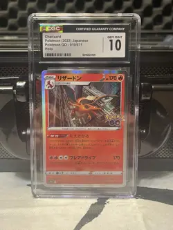 Charizard 2022 Pokemon Japanese Pokemon Go Holo 010/071 CGC 10 - Image 1