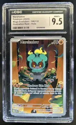 2025 Pokemon Mega Evolution Marshadow Illustration Rare #146/132 CGC 9.5 - Image 1