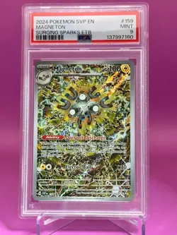 2024 POKEMON SVP EN-SV BLACK STAR PROMO #159 MAGNETON PSA 9 - Image 1
