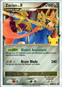 ZACIAN LV.X SWSH135 PROMO SWSH BLACK STAR POKEMON HOLO NM - Image 1