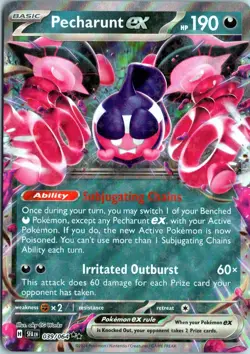 PECHARUNT EX 039/064 DOUBLE RARE SHROUDED FABLE POKEMON HOLO NM - Image 1