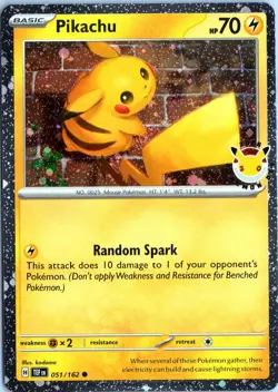 PIKACHU 051/162 POKEMON DAY PROMO COSMOS HOLO NM - Image 1