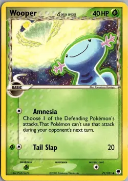 WOOPER Δ 71/101 COMMON DRAGON FRONTIERS POKEMON MP - Image 1