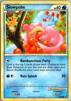 SLOWPOKE 66/90 COMMON HGSS UNDAUNTED POKEMON MP - Image 1