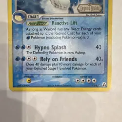 Pokemon Wailord Legend Maker 14/92 Holo Rare 120 HP Stage 1 2006 - Image 3