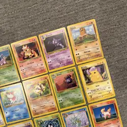 Vintage 1999 Pokemon Cards Lot 25 Base Jungle Fossil LP/NM No Duplicates WOTC #H - Image 3