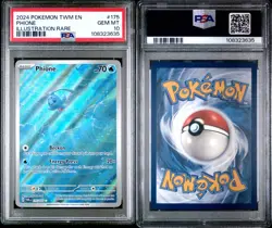 Phione Illustration Rare Pokemon TCG Card Twilight Masquerade 175/167 PSA 10 - Image 3