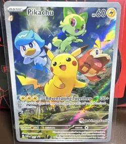 Pikachu Holo 027 - SV: Scarlet & Violet Promo Cards - Pokemon Center (NM) - Image 1