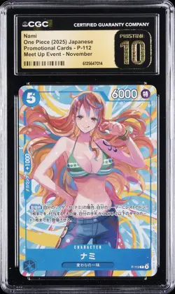 2025 ONE PIECE PROMO CARDS MEET UP EVENT- NOVEMBER #P-112 NAMI CGC 10 PRISTINE - Image 1