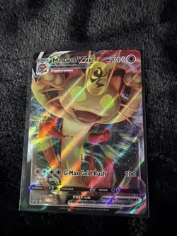 Meowth VMAX SWSH005 Sword & Shield Promo Cards Holo, Near Mint Condition - Image 1