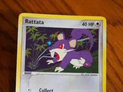 2004 Pokemon Ex Fire Red Leaf Green Rattata foil card, mint condition - Image 4