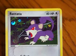 2004 Pokemon Ex Fire Red Leaf Green Rattata foil card, mint condition - Image 5