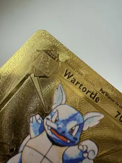 Pokemon Card Wartortle Base Set Gold Metal - Image 2