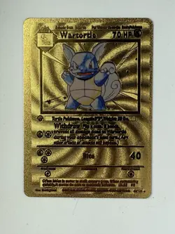 Pokemon Card Wartortle Base Set Gold Metal - Image 4