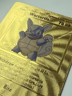 Pokemon Card Wartortle Base Set Gold Metal - Image 5