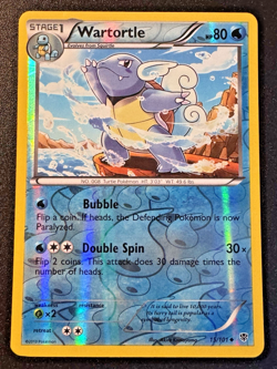 Wartortle 15/101 B&W Plasma Blast Pokemon Card Reverse Holo Foil Rare MP - Image 1