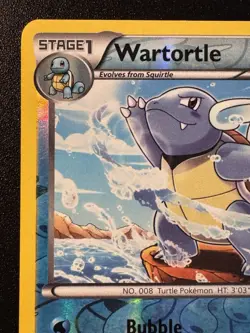 Wartortle 15/101 B&W Plasma Blast Pokemon Card Reverse Holo Foil Rare MP - Image 3