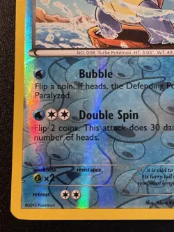 Wartortle 15/101 B&W Plasma Blast Pokemon Card Reverse Holo Foil Rare MP - Image 5