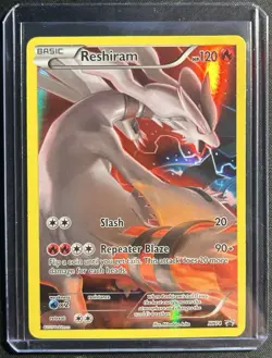 Reshiram Full Art Promo XY74 XY 120 HP Holo English Pokemon TCG Card Stock - Image 1