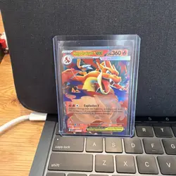 Pokemon Mega Charizard Y EX ASCEN Rare Full Art Holo Card 022/217 360 HP English - Image 1