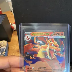 Pokemon Mega Charizard Y EX ASCEN Rare Full Art Holo Card 022/217 360 HP English - Image 2