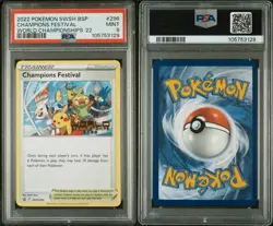 Champions Festival 2022 Pokemon SWSH296 Card PSA 9 MINT ENGLISH - Image 3