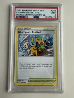 Champions Festival 2022 Pokemon SWSH296 Card PSA 9 MINT ENGLISH - Image 4