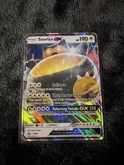 Pokemon TCG Snorlax GX SM05 Sun Moon Black Star Promo Card Near Mint Condition - Image 1