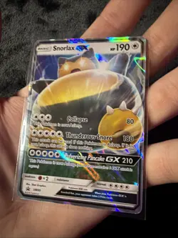 Pokemon TCG Snorlax GX SM05 Sun Moon Black Star Promo Card Near Mint Condition - Image 3