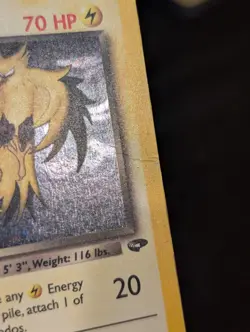 LOT OF 6 1ST EDITION HOLO POKEMON CARDS HP/DMG DARK RAICHU CELEBI ROCKETS ZAPDOS - Image 4