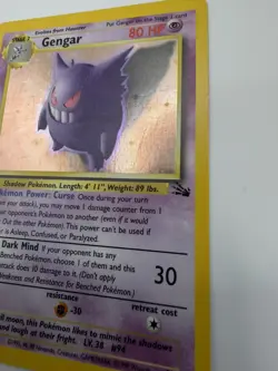 GENGAR #5 5/62 Pokemon 1st Edition Fossil Set Holo Rare Card 1999 Never Played! - Image 4