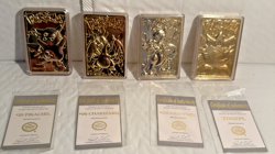 4-Pokemon 23K Gold Plated Trading Cards 1999 Burger King - Image 1