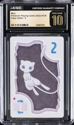 2022 POKEMON PLAYING CARDS KOREAN PAPER SAFARI #2 MEW CGC 10 PRISTINE - Image 1