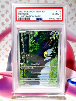 PSA 10 GEM MINT Psyduck 175/165 Sv: Scarlet & Violet 151 IR Holo Pokemon Card - Image 1