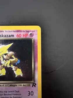 1st Edition Dark Alakazam Team Rocket Holo Rare 1/82 60 HP Pokemon Card - Image 3