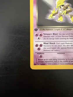 1st Edition Dark Alakazam Team Rocket Holo Rare 1/82 60 HP Pokemon Card - Image 5