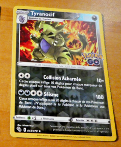 POKEMON GO FRANCAISE CARD REVERSE HOLO CARTE TYRANOCIF 043/078 FR JCC NM 2022 - Image 1