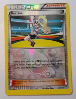 Korinna 95/111 Pokemon Holographic Error Miscut Card NO TOP and Alignment Dot!!! - Image 1