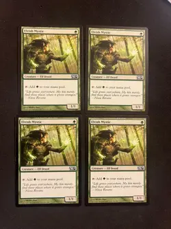 x4 Elvish Mystic [Magic 2014] 4x Magic MTG Cards LP - Image 1